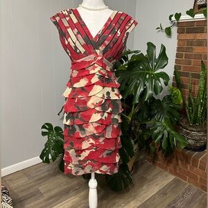 🛍️ Adrianna Papell gorgeous and sexy ruffle dress with new condition.